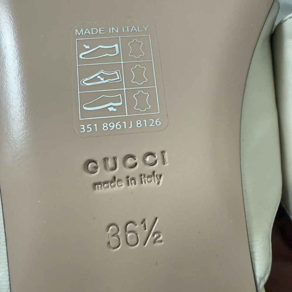 Gucci Blondie GG Logo Leather Thong Flip Flop Flat Sandals Shoes Size 7 NWT - Picture 13 of 16